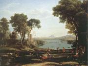 Claude Lorrain landscape with the marriage of lsaac and rebecca oil painting artist